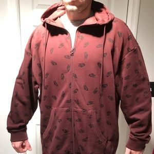 Nike Oversized Maroon Hoodie